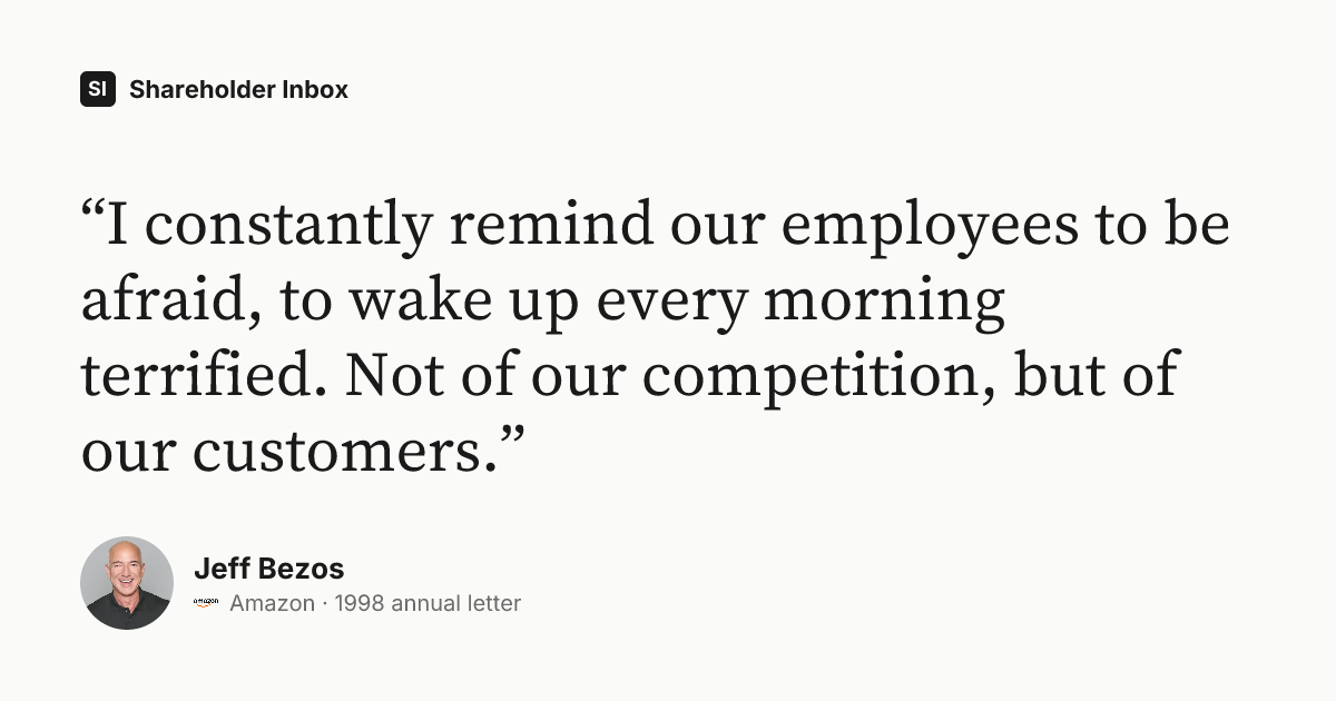 Jeff Bezos's 1998 Amazon Shareholder Letter